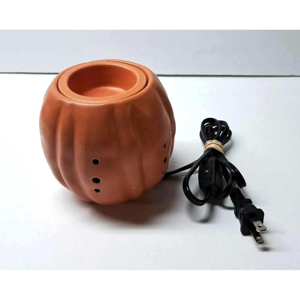 Pumpkin Shaped Illuminated Wax Tart Warmer Fall Autumn Home Décor Pre-owned